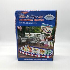 Stars &‎ Stripes Inflatable Buffet Patriotic Party Cooler Serving Station